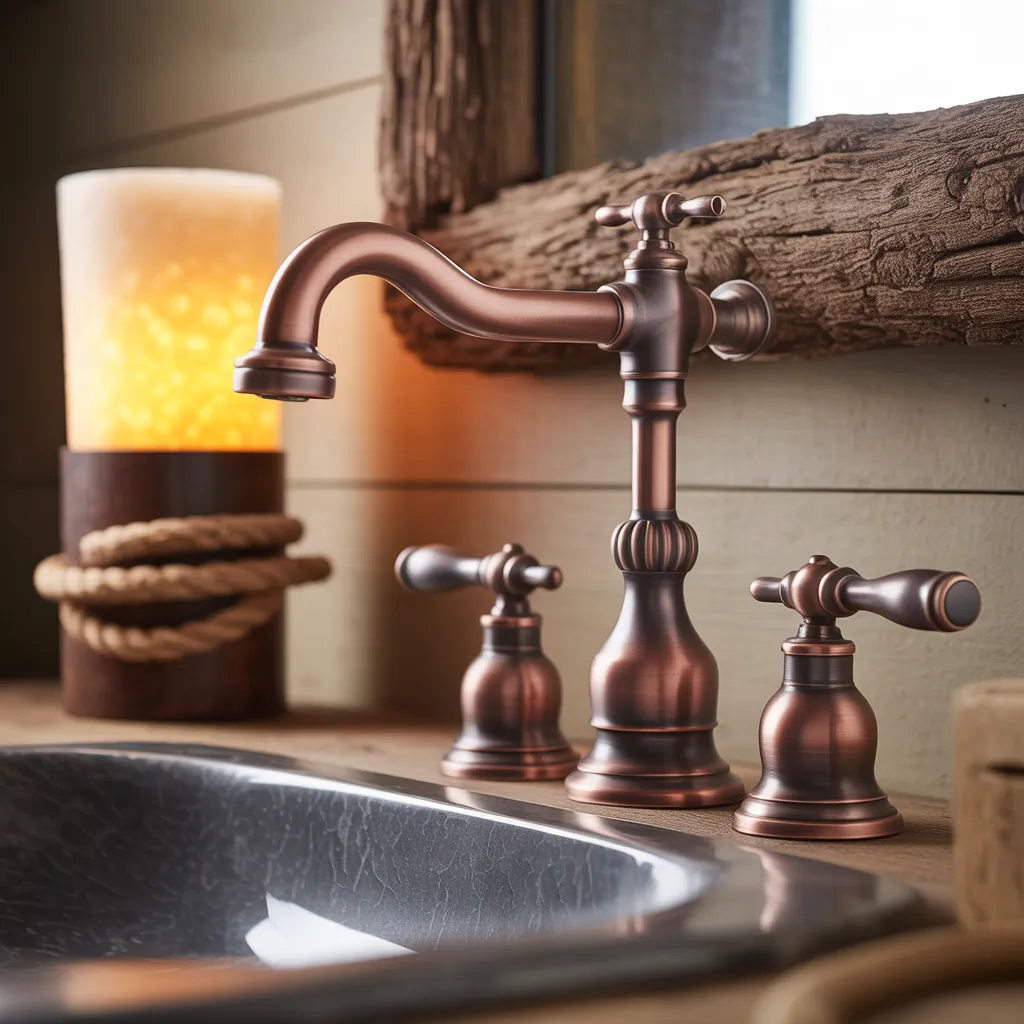 ideas for rustic bathroom faucets