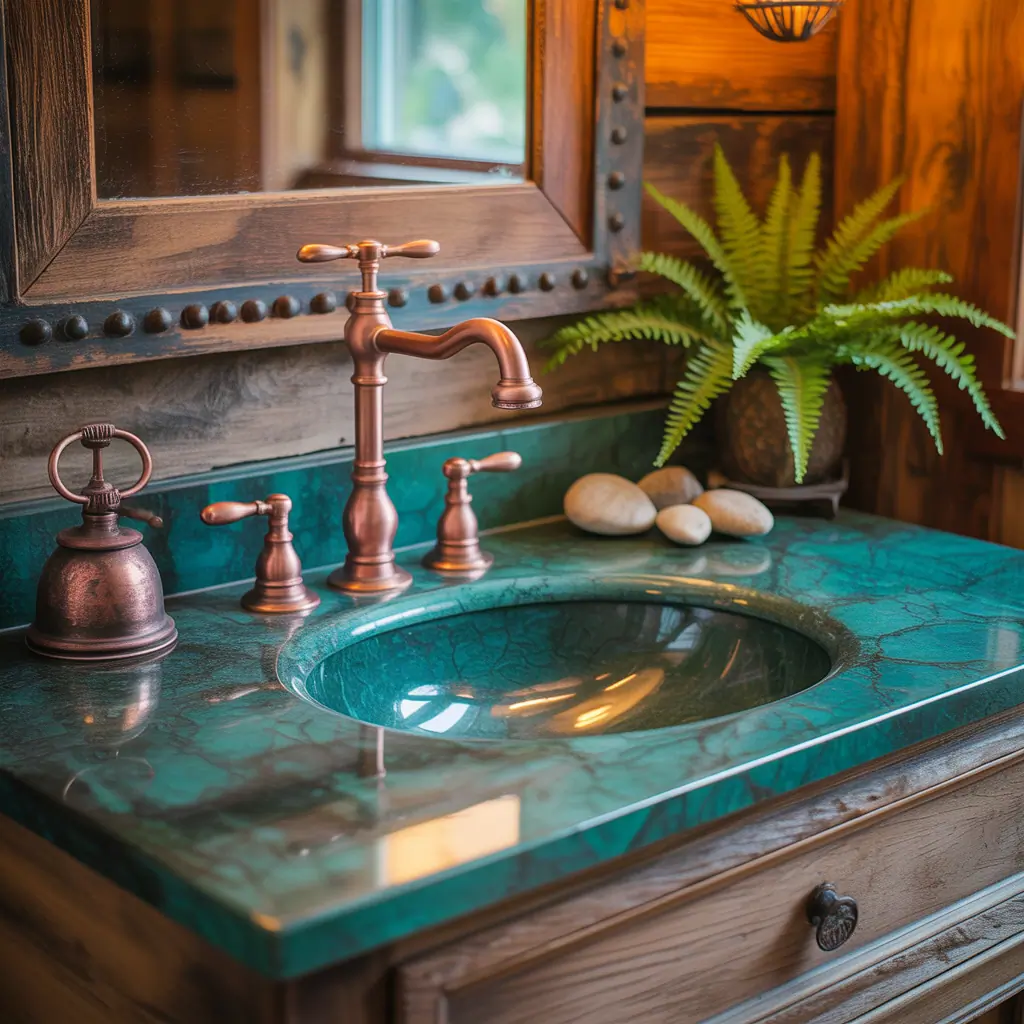 ideas for rustic bathroom faucets