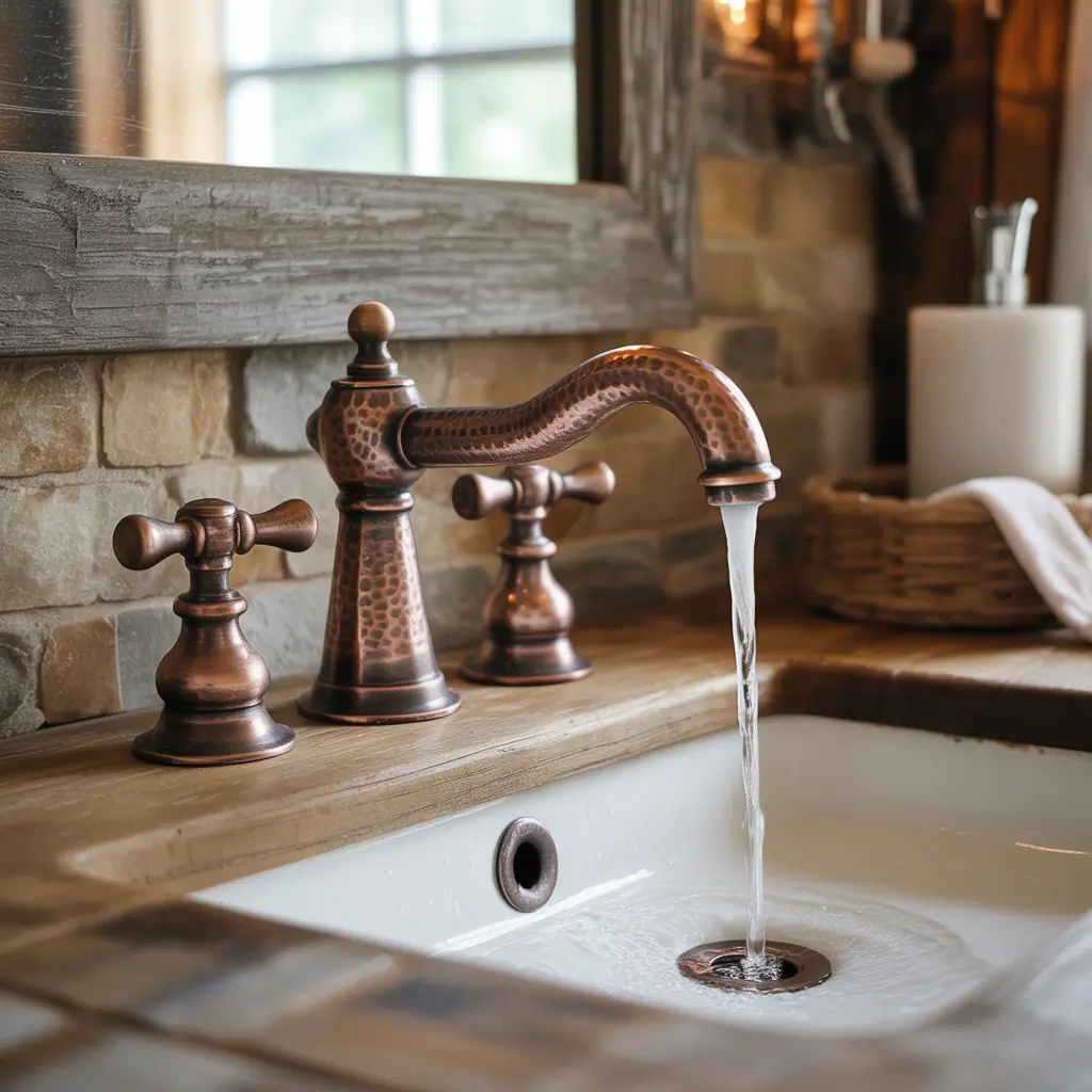 ideas for rustic bathroom faucets