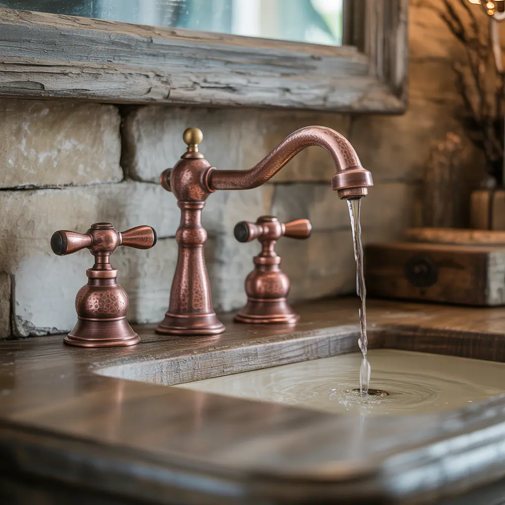 ideas for rustic bathroom faucets