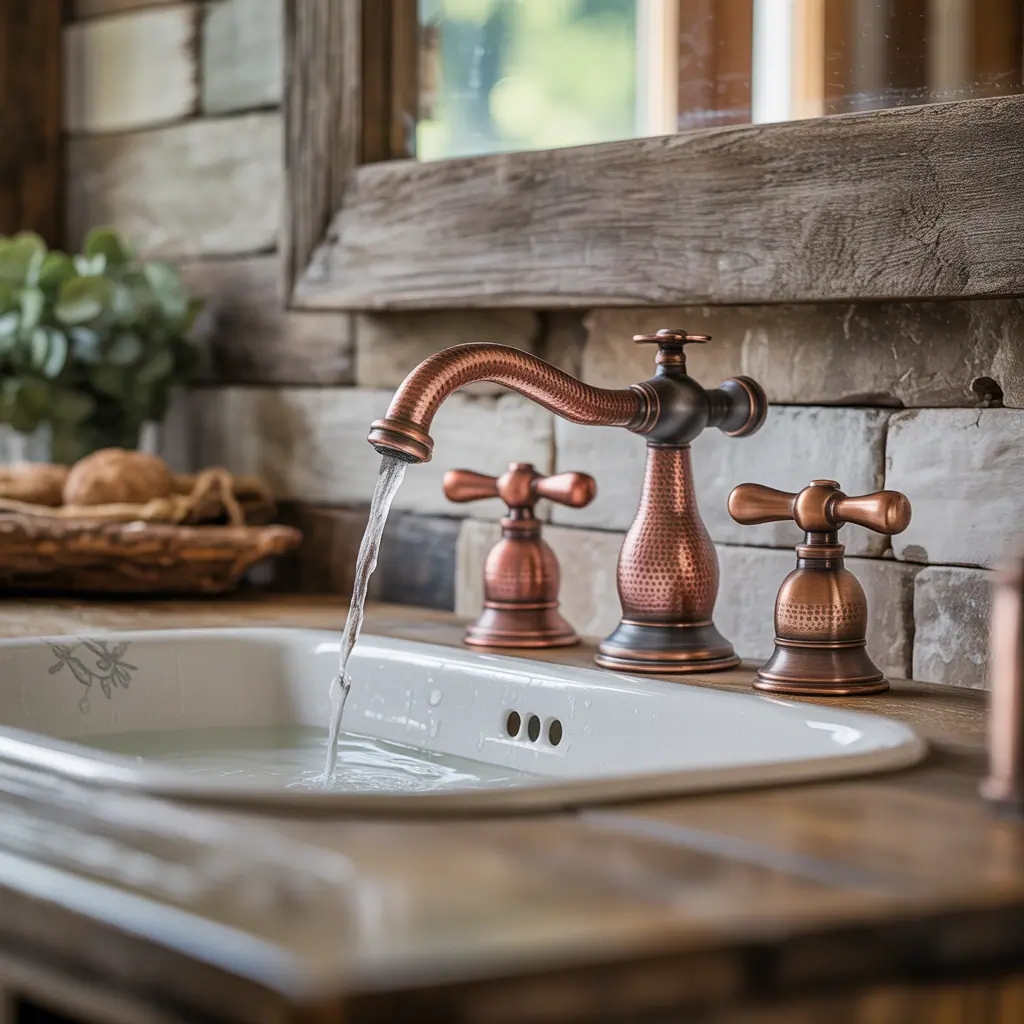 ideas for rustic bathroom faucets