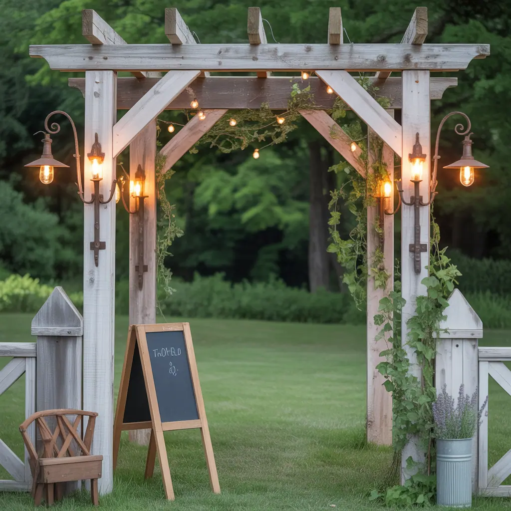 ideas for rustic wedding arch