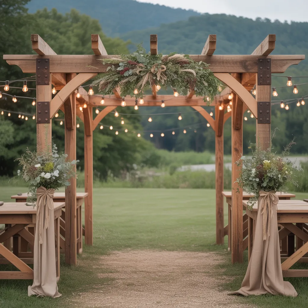 ideas for rustic wedding arch