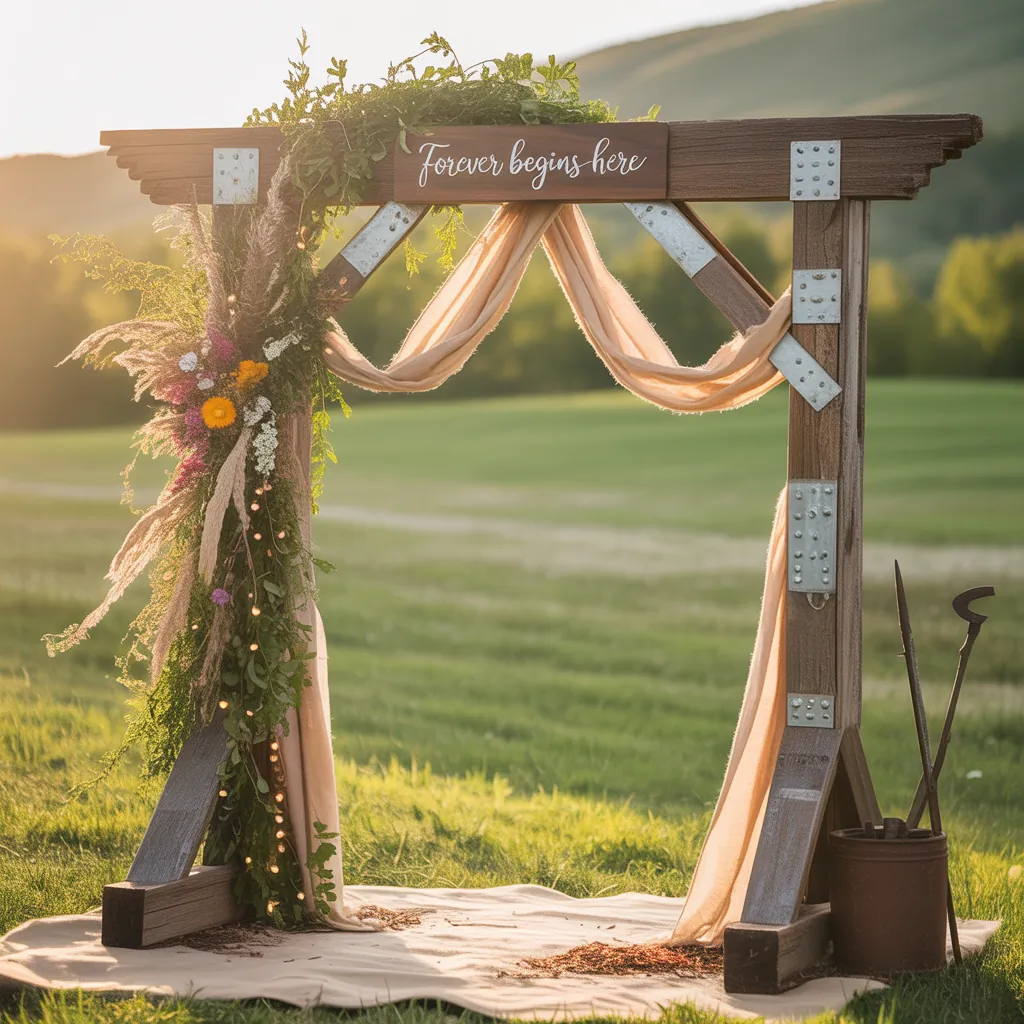 ideas for rustic wedding arch