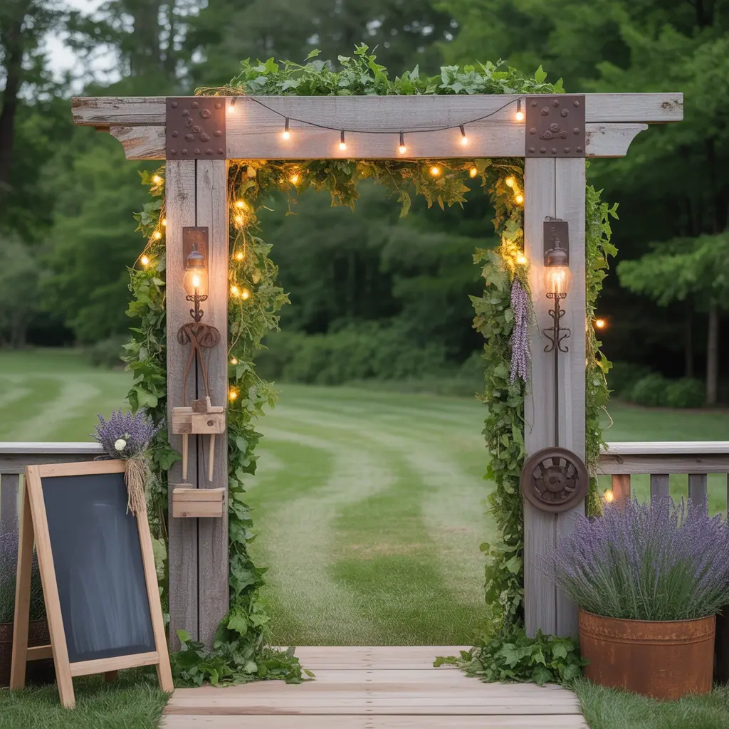 ideas for rustic wedding arch