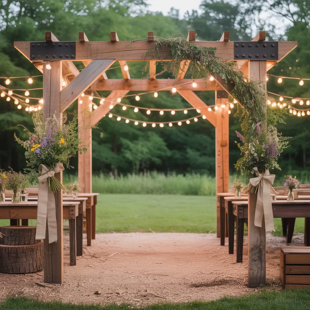 ideas for rustic wedding arch
