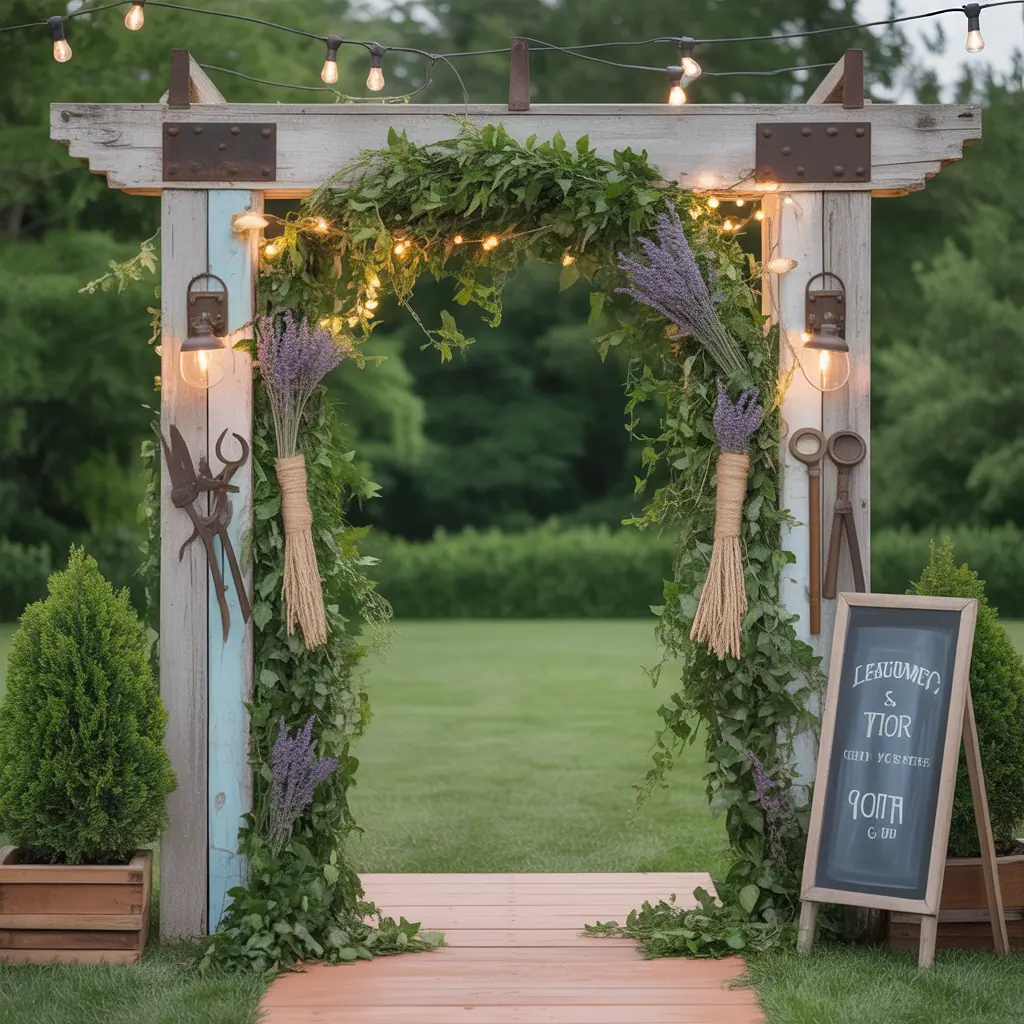 ideas for rustic wedding arch