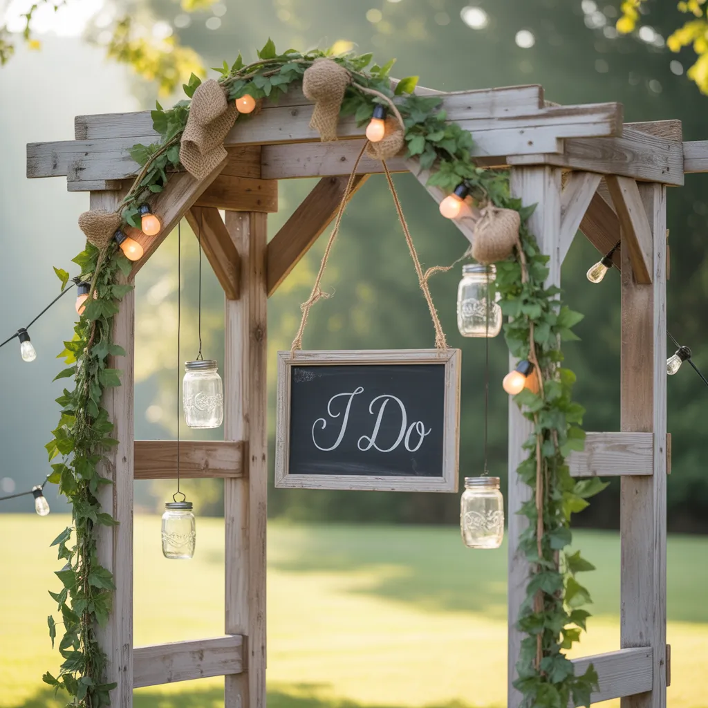 ideas for rustic wedding arch