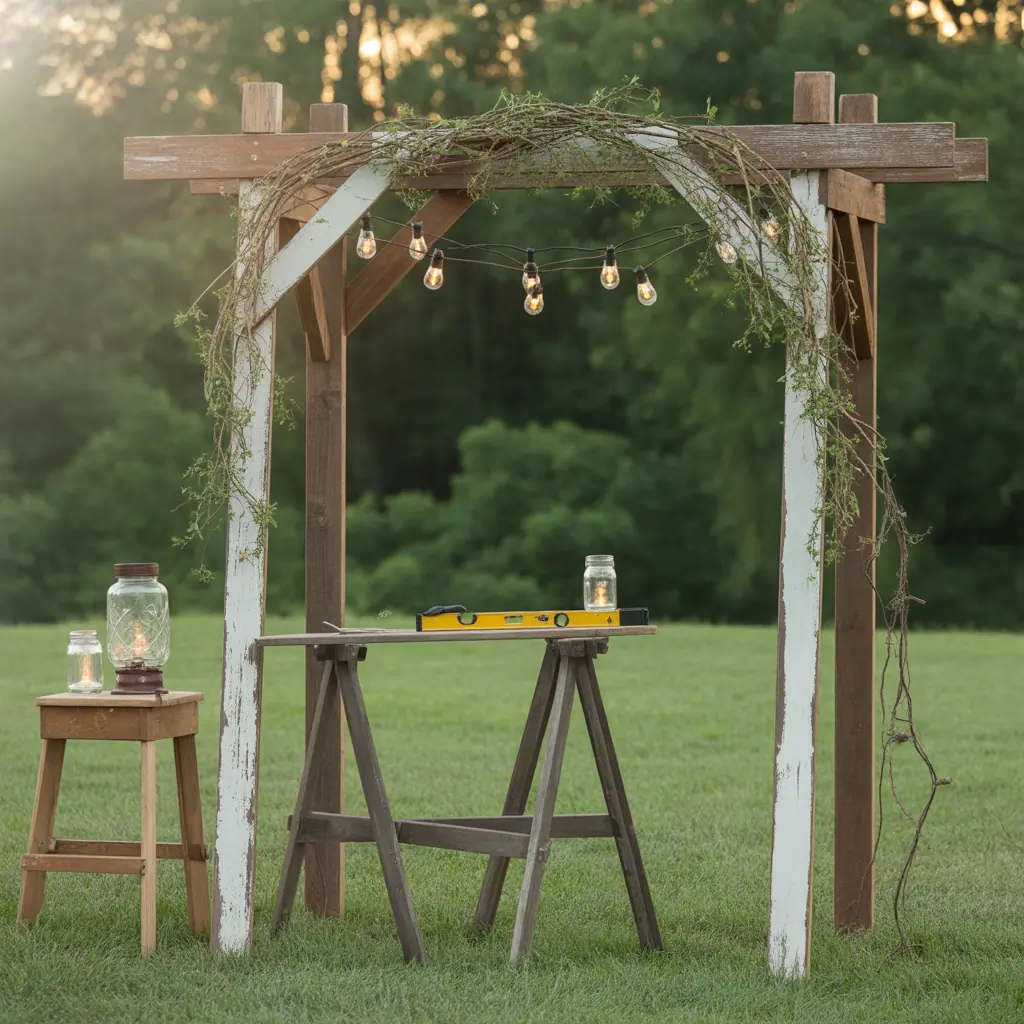 ideas for rustic wedding arch