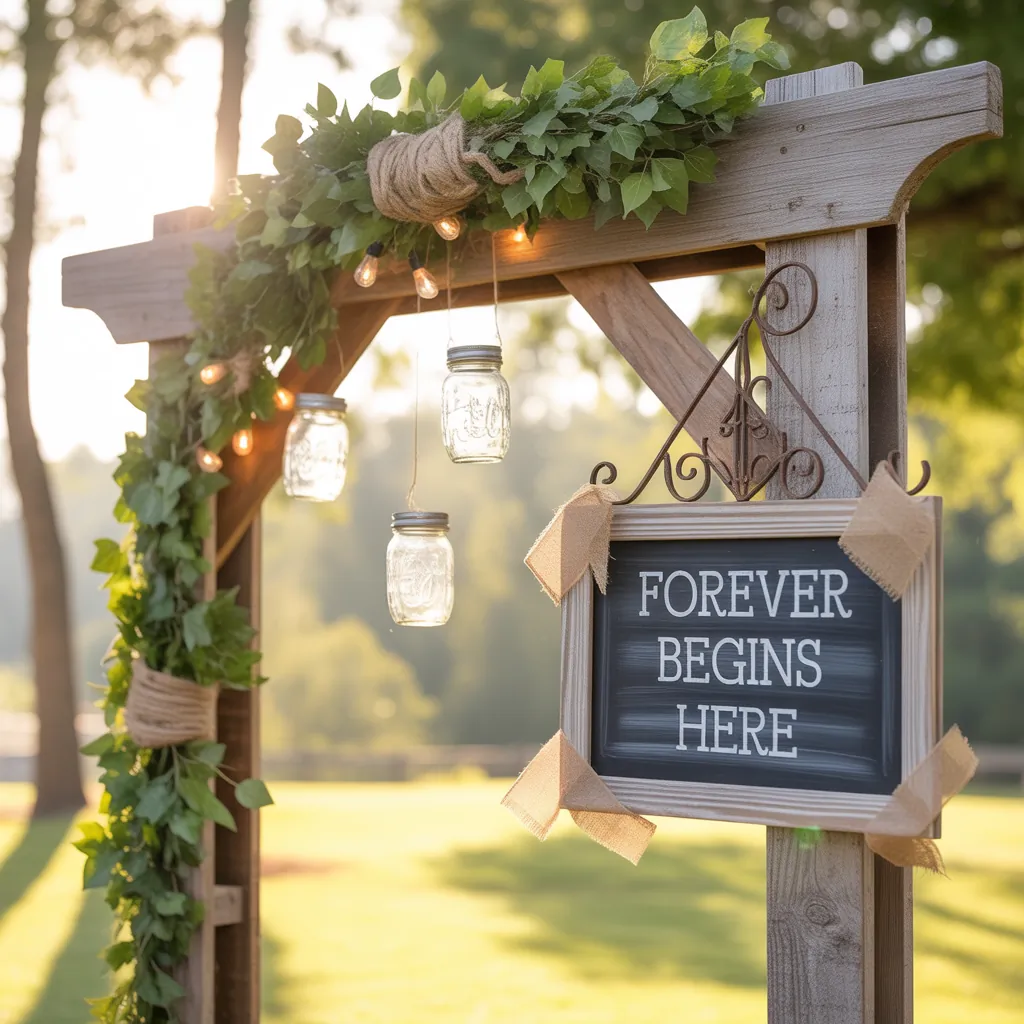 ideas for rustic wedding arch