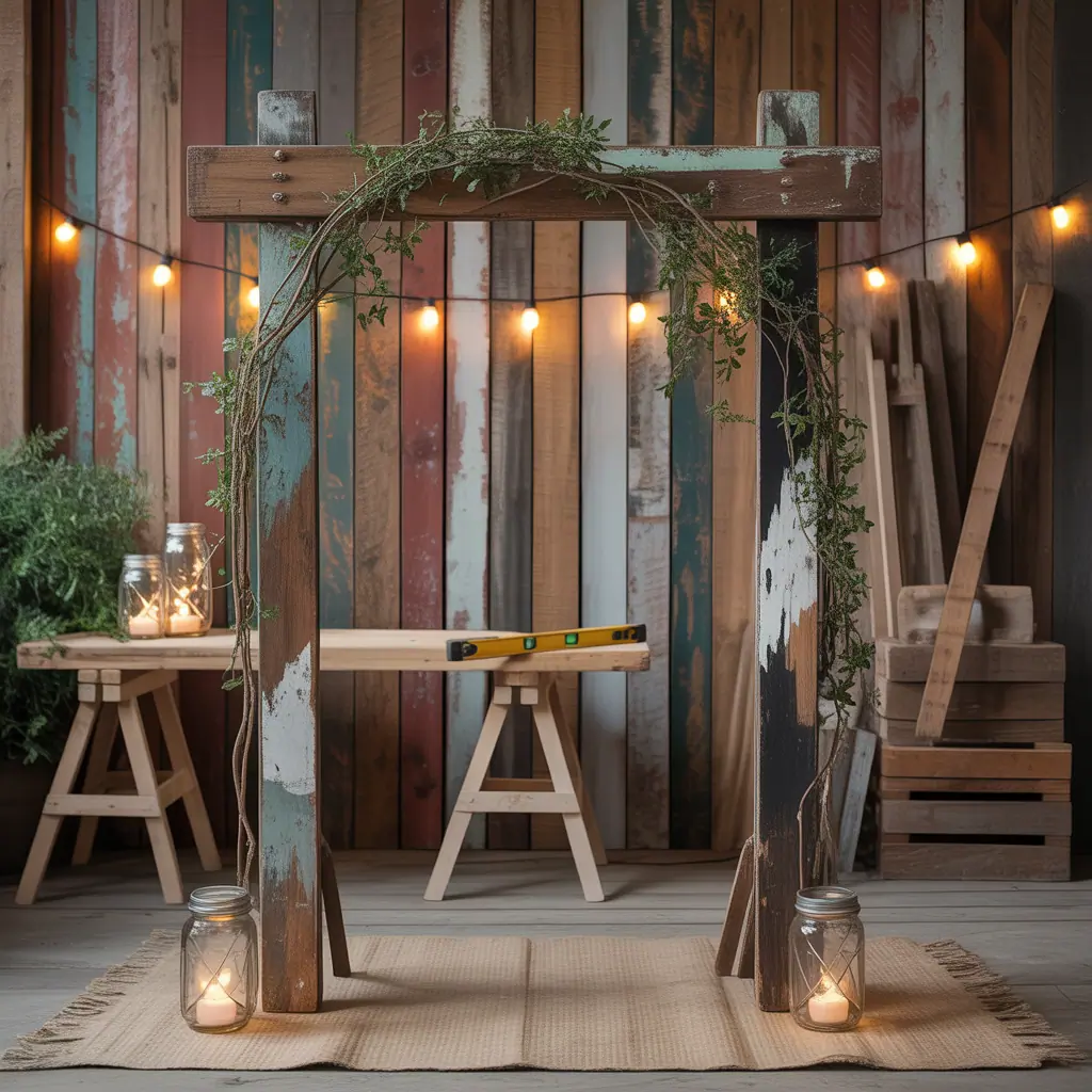 ideas for rustic wedding arch