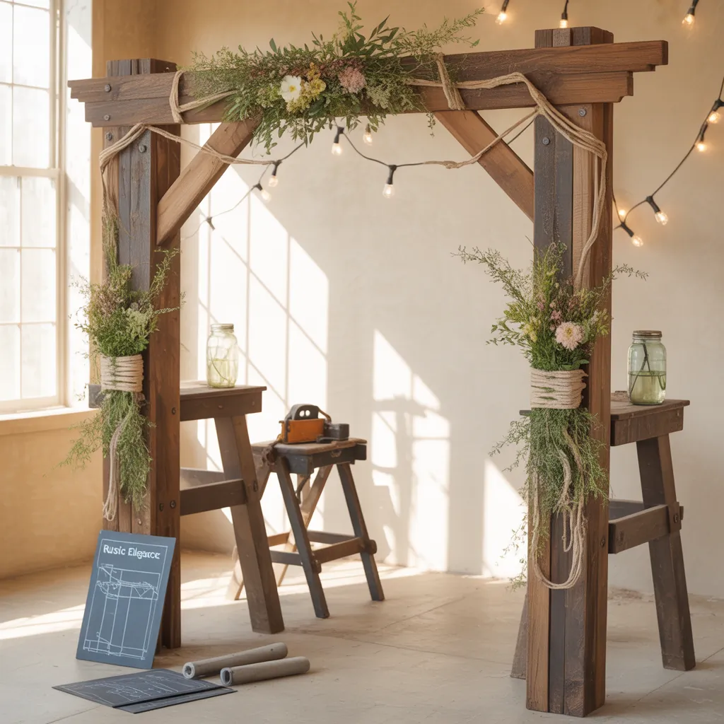 ideas for rustic wedding arch