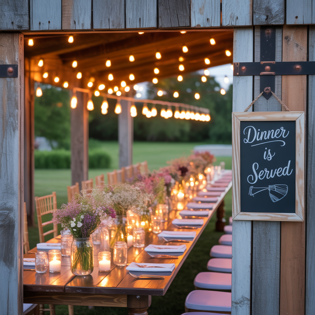 ideas for rustic wedding head table