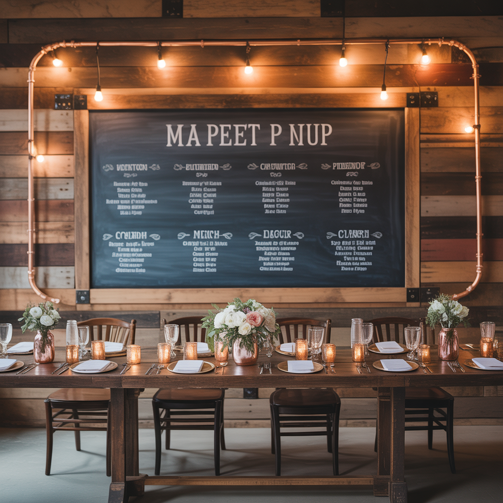 ideas for rustic wedding head table