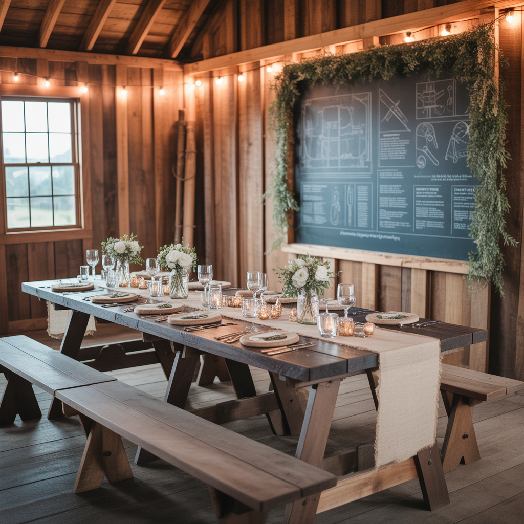 ideas for rustic wedding head table