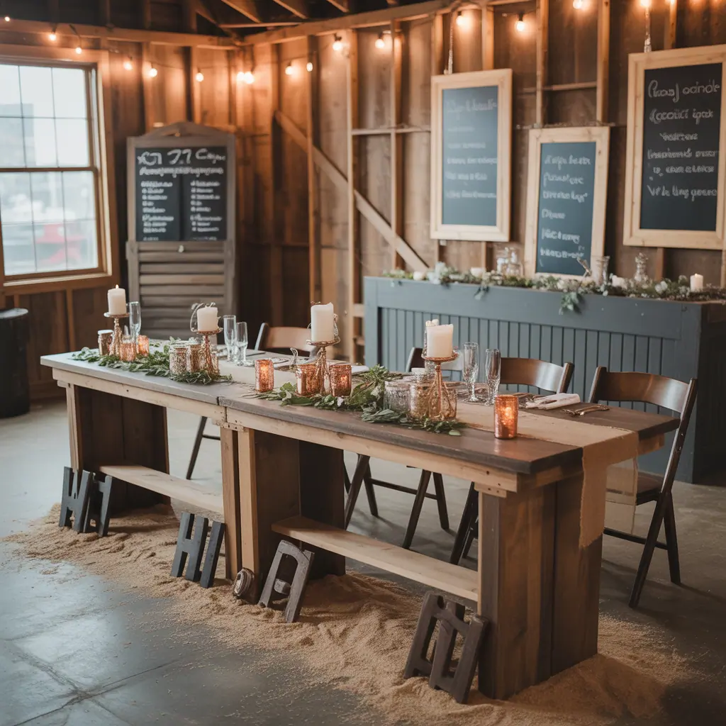 ideas for rustic wedding head table