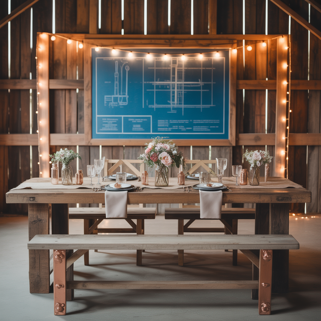 ideas for rustic wedding head table