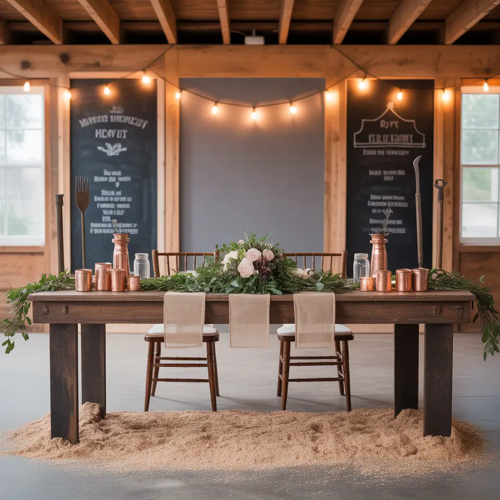 ideas for rustic wedding head table