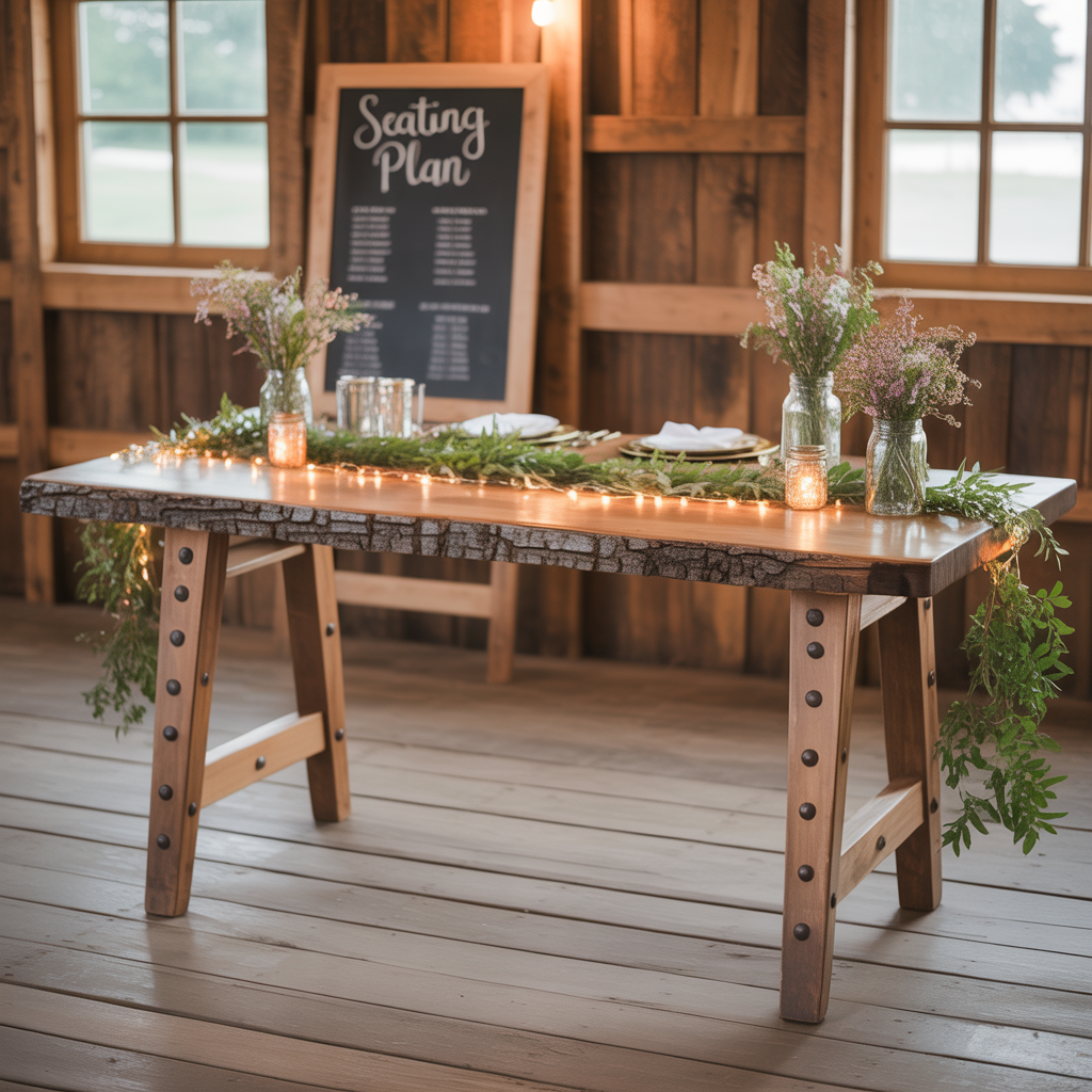 ideas for rustic wedding head table