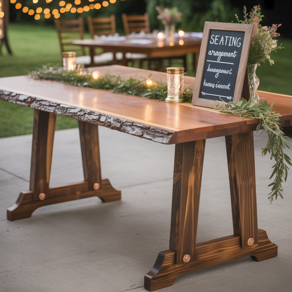 ideas for rustic wedding head table