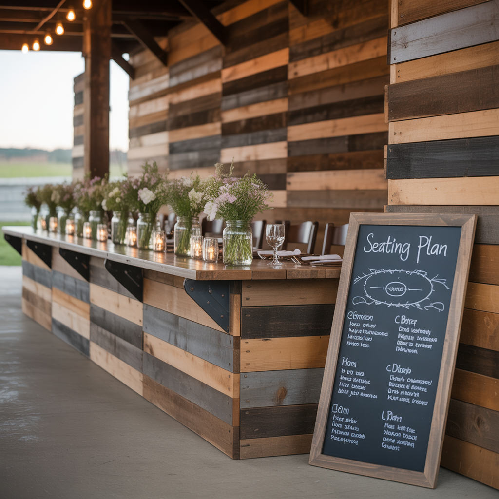 ideas for rustic wedding head table