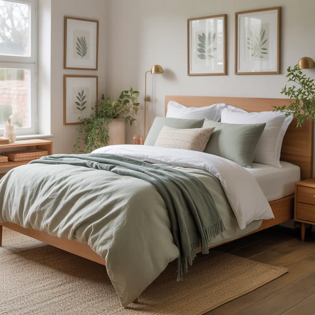 ideas for sage green bedding