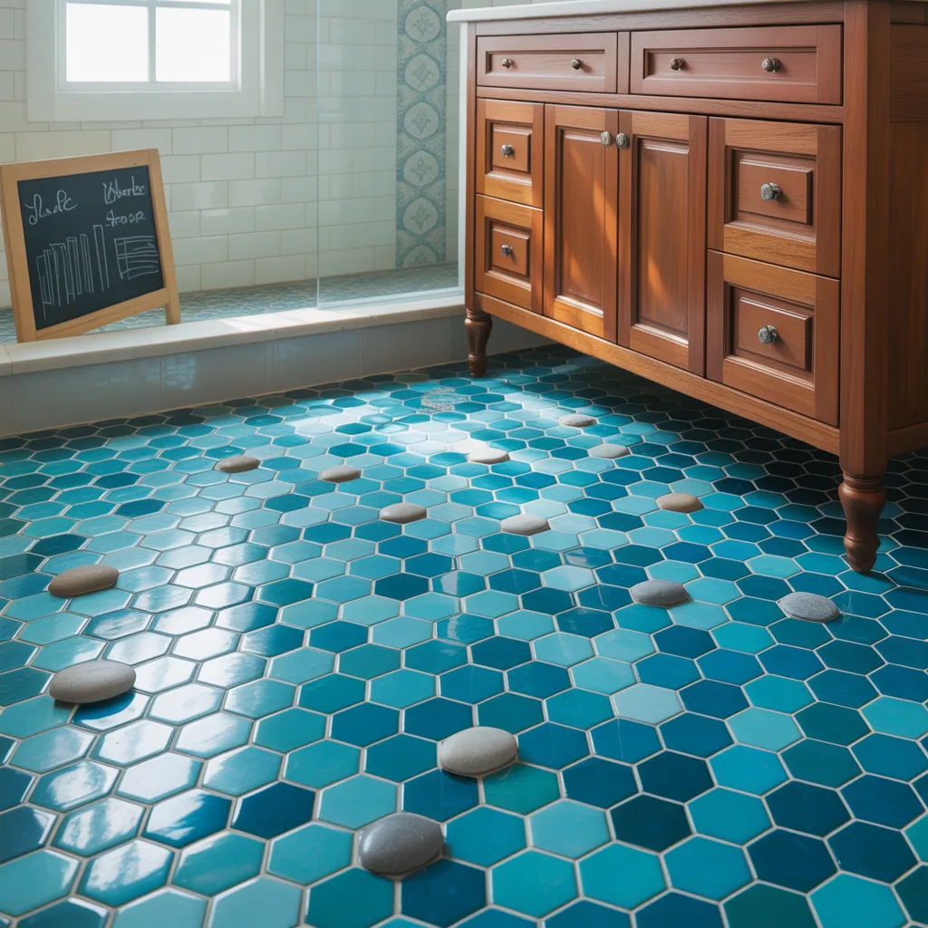 ideas for shower floor tile