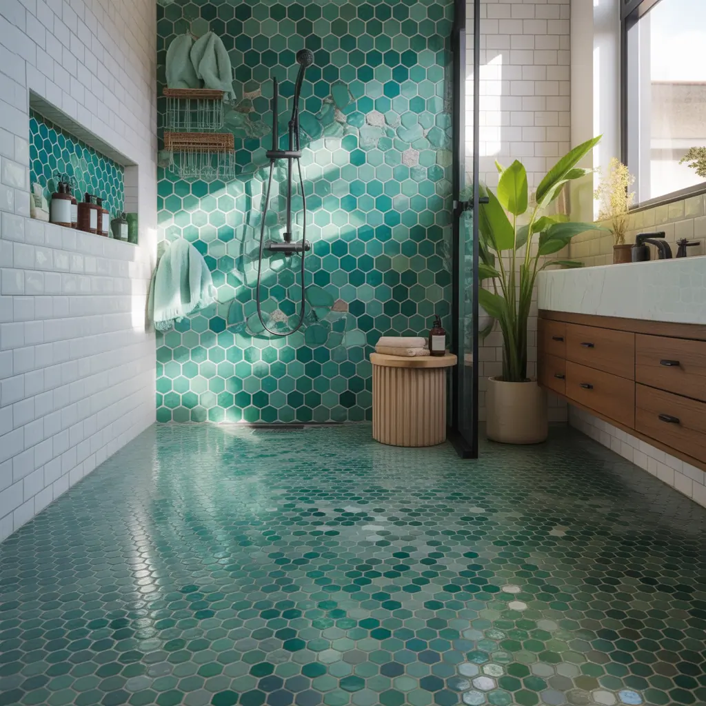 ideas for shower floor tile