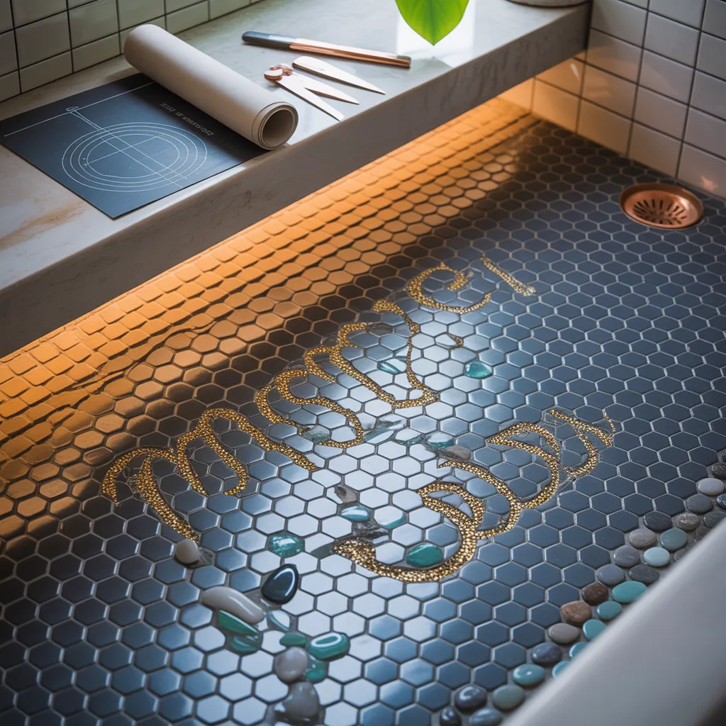 ideas for shower floor tile