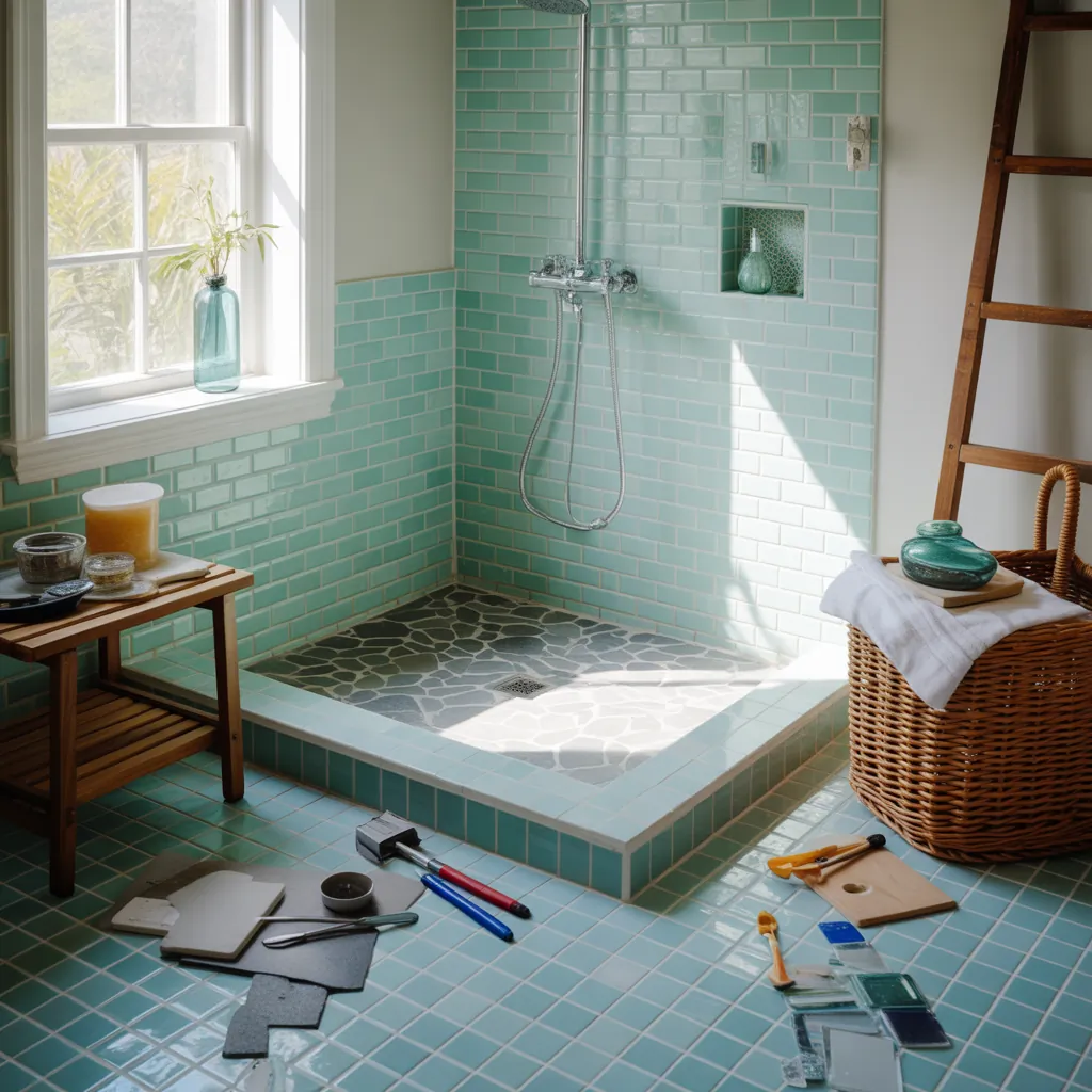 ideas for shower floor tile