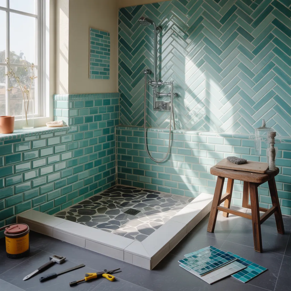 ideas for shower floor tile