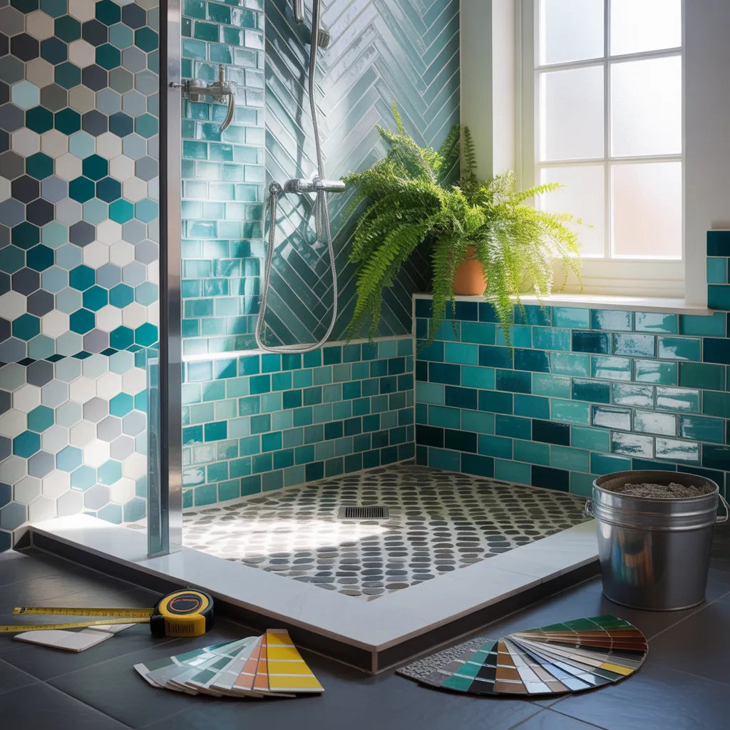 ideas for shower floor tile
