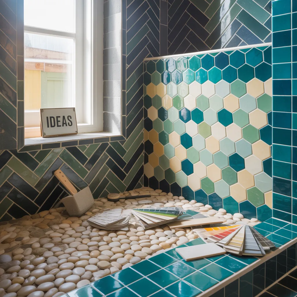 ideas for shower floor tile