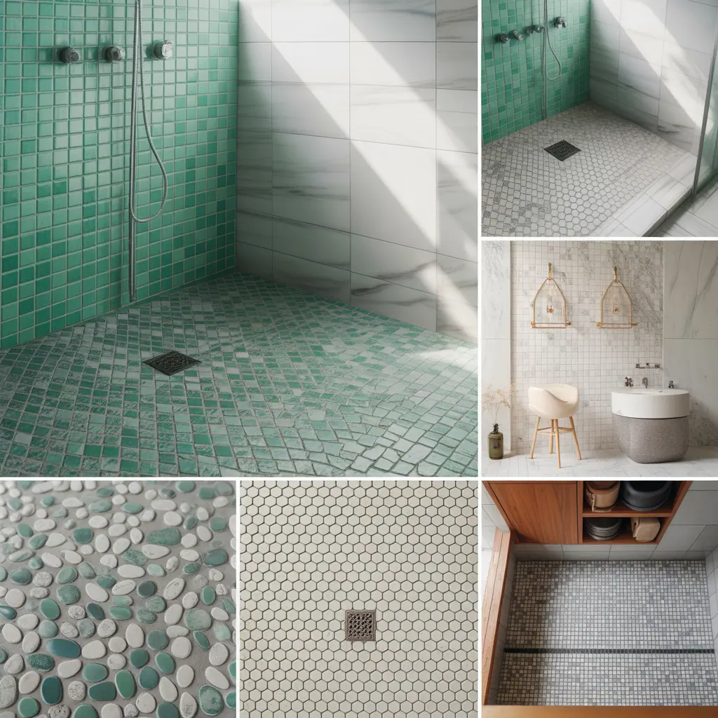 ideas for shower floor tile