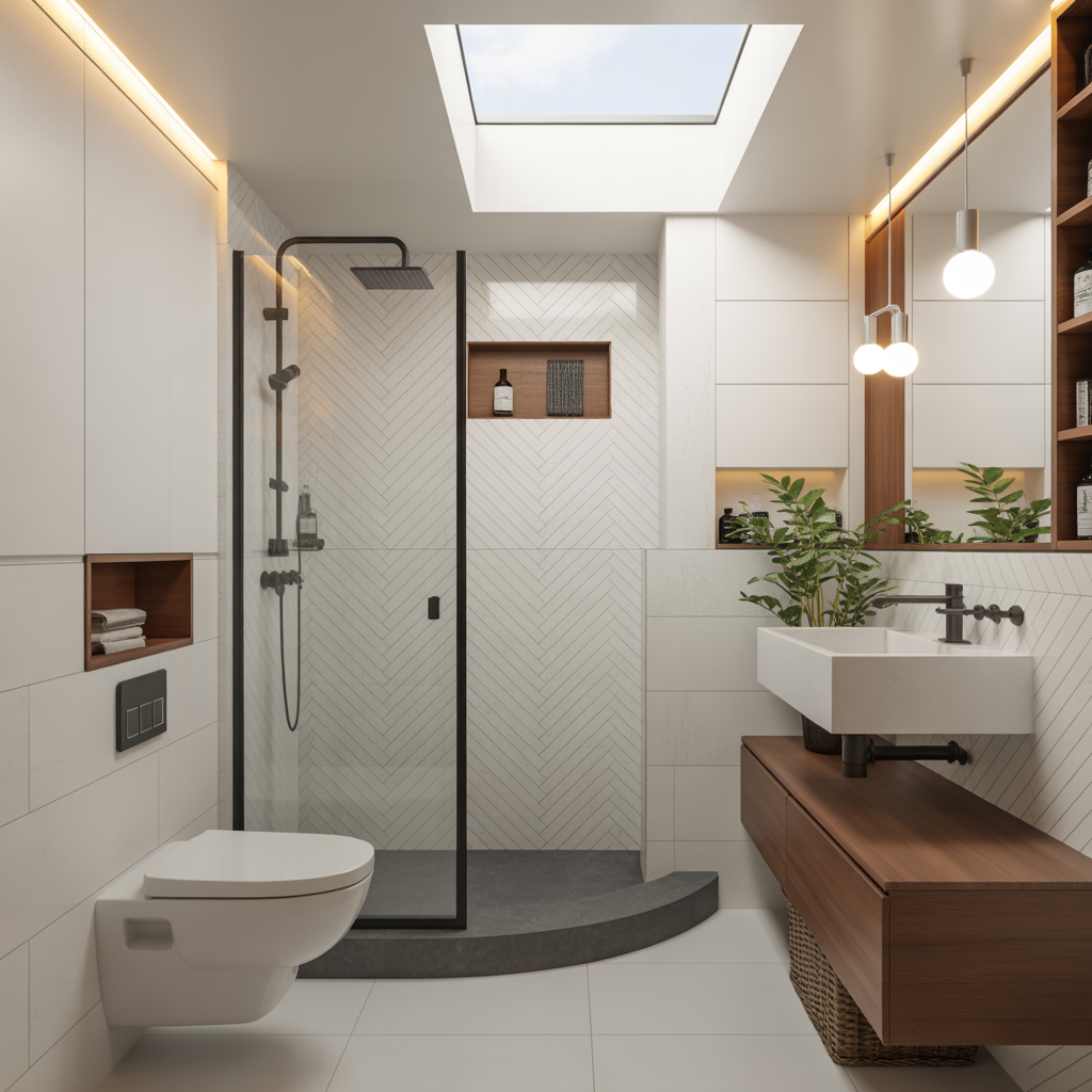 ideas for shower next to toilet