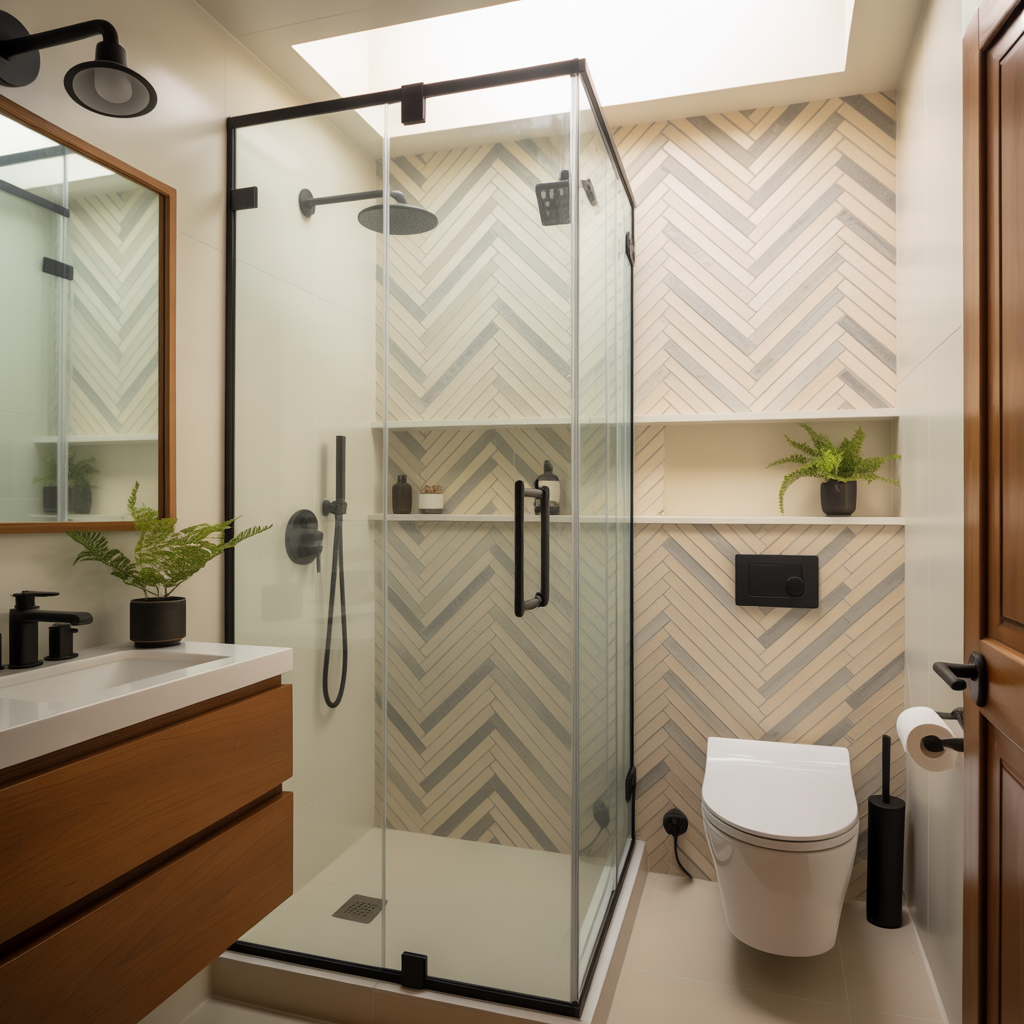 ideas for shower next to toilet