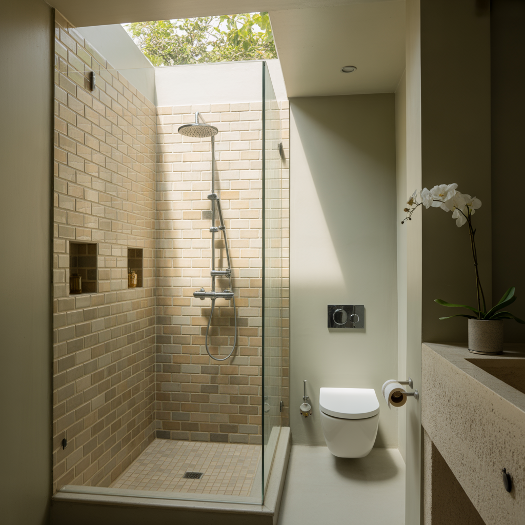 ideas for shower next to toilet