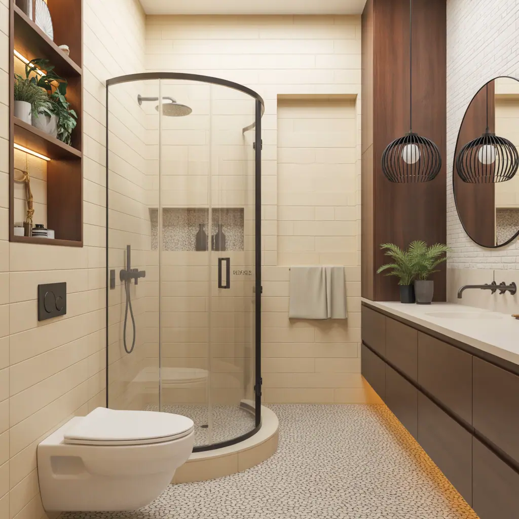 ideas for shower next to toilet