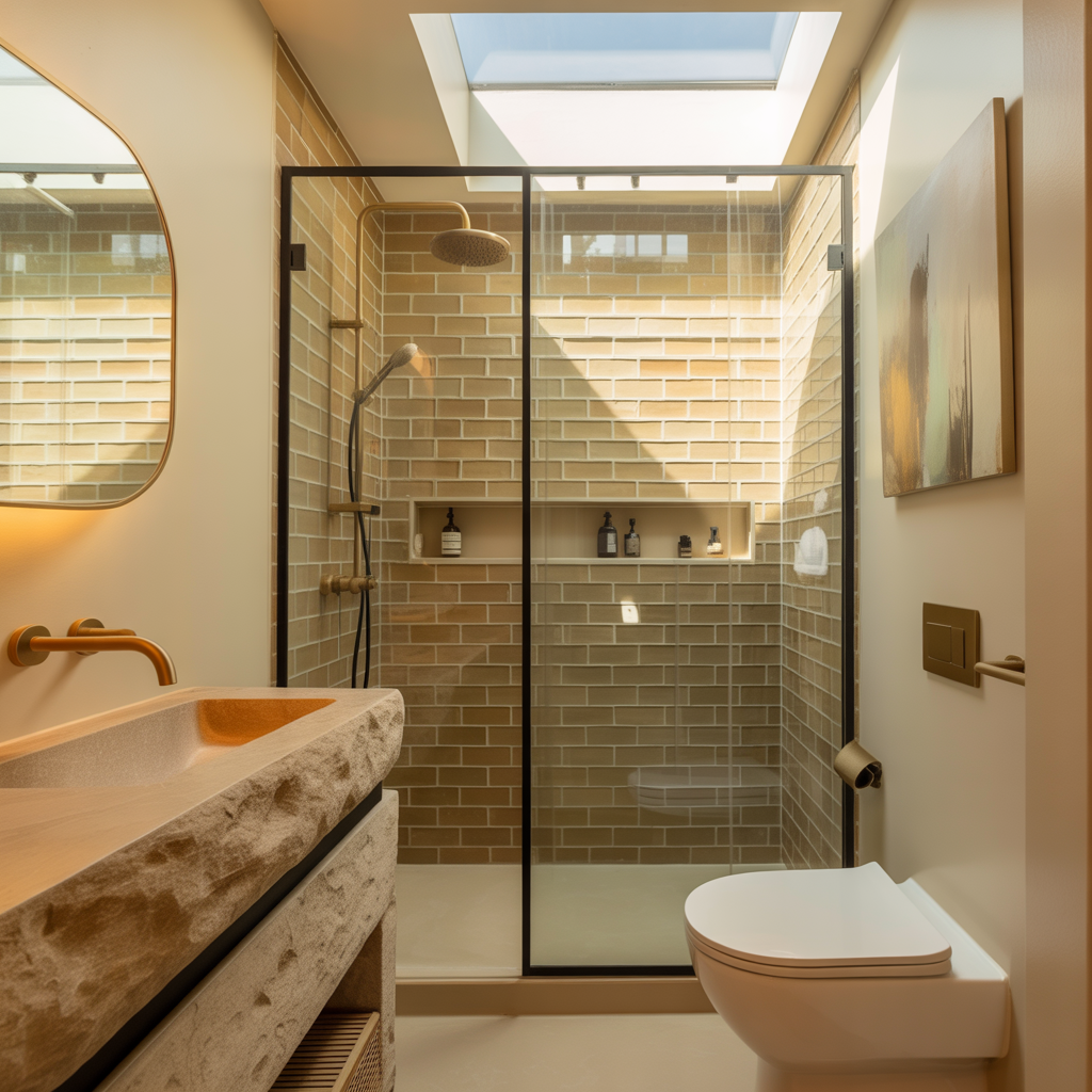 ideas for shower next to toilet