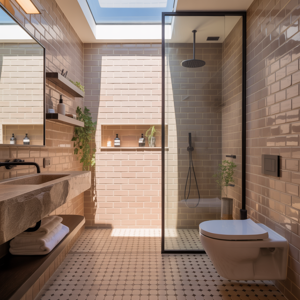 ideas for shower next to toilet