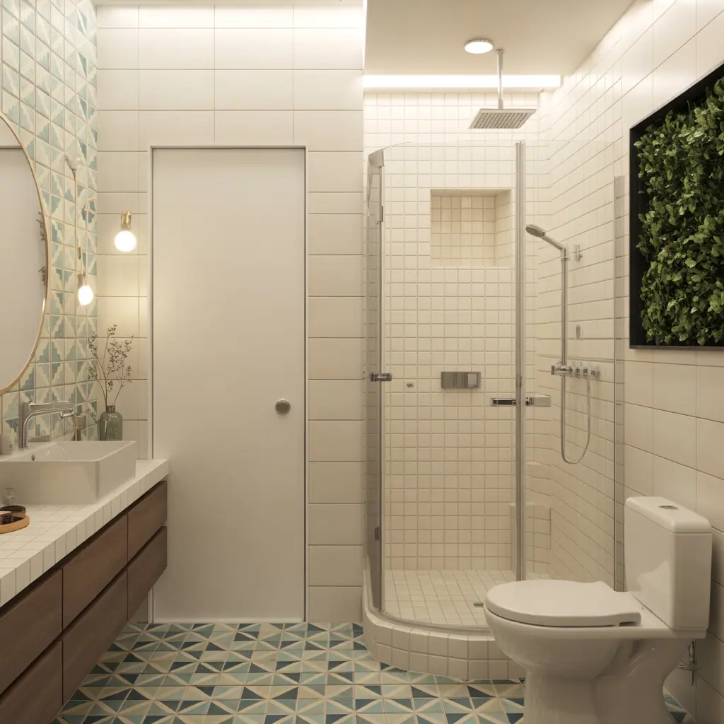 ideas for shower next to toilet