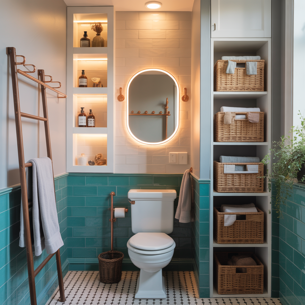 ideas for small bathroom towel storage