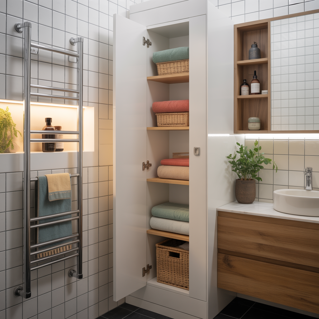 ideas for small bathroom towel storage