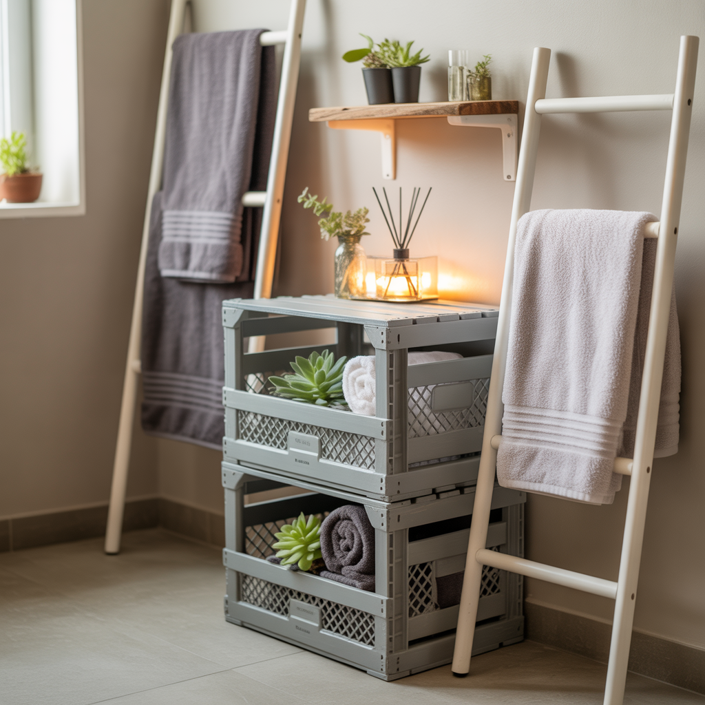 ideas for small bathroom towel storage