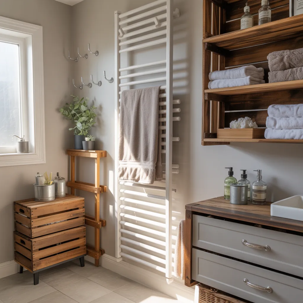 ideas for small bathroom towel storage