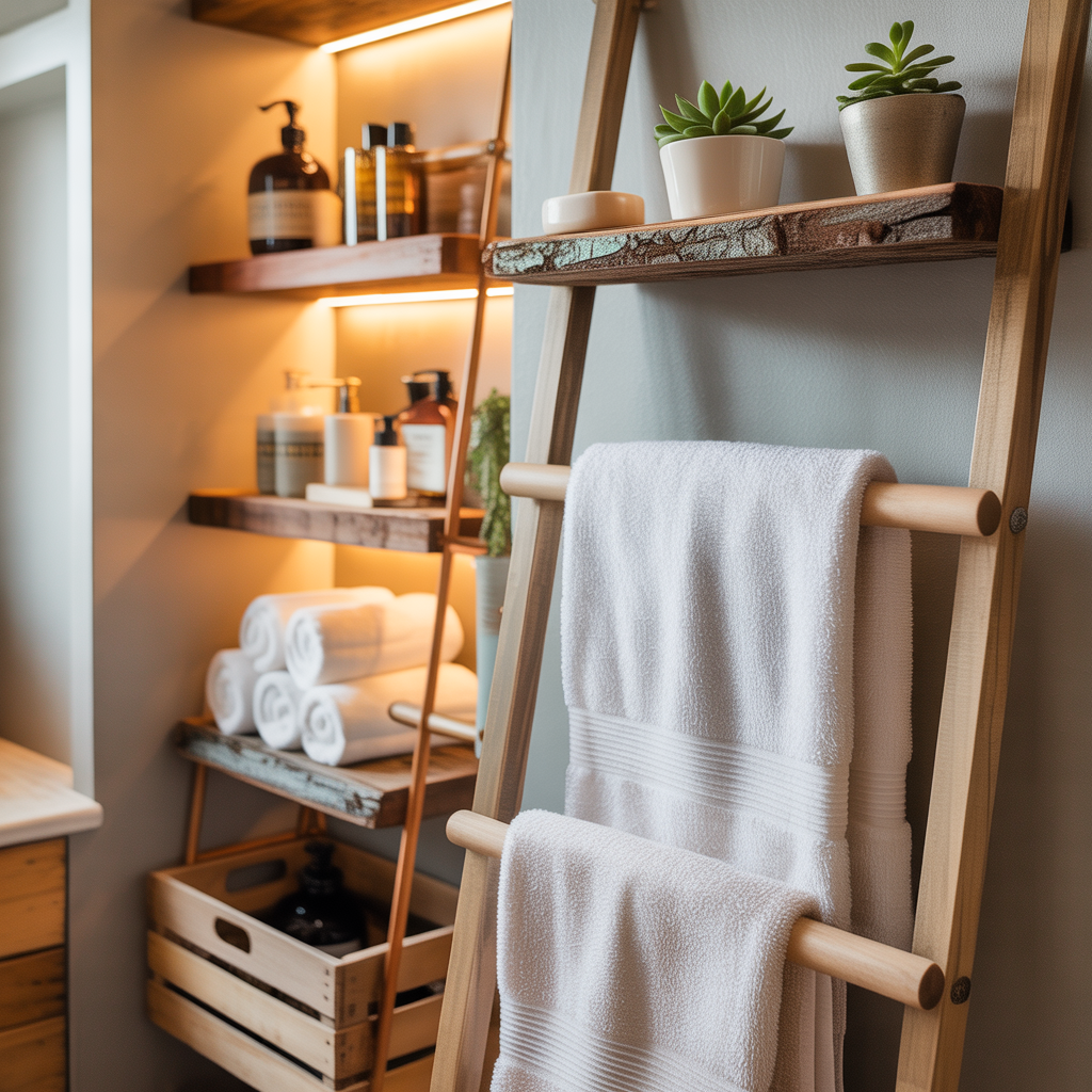 ideas for small bathroom towel storage