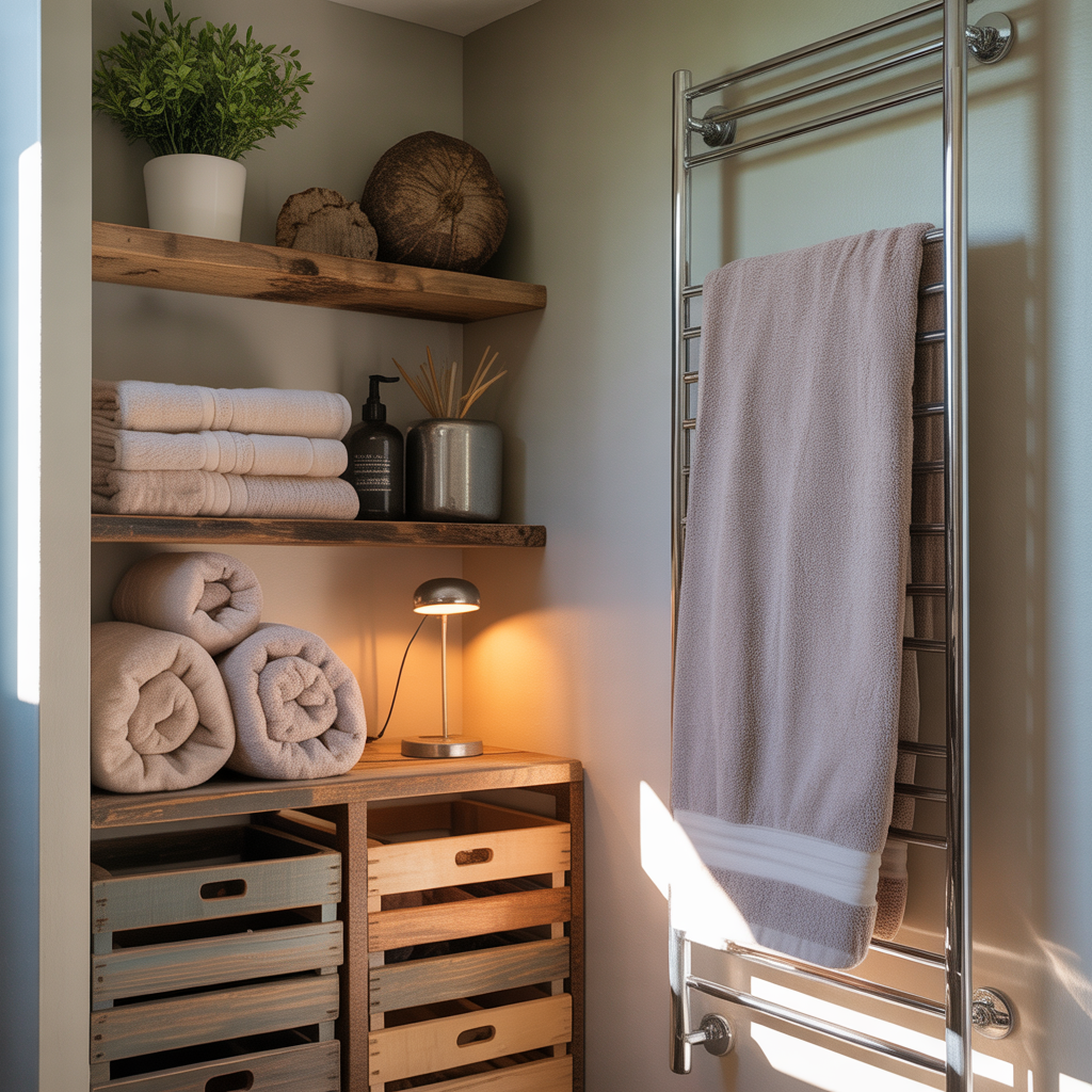 ideas for small bathroom towel storage