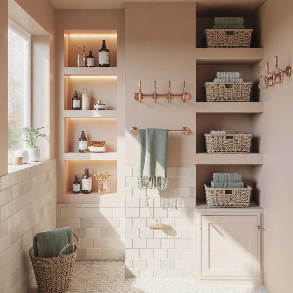 ideas for small bathroom towel storage