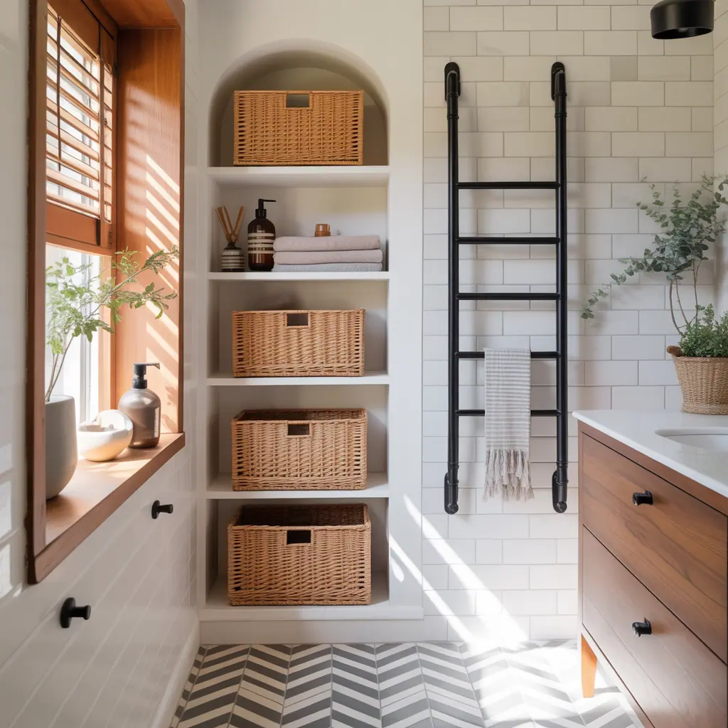 ideas for small bathroom towel storage