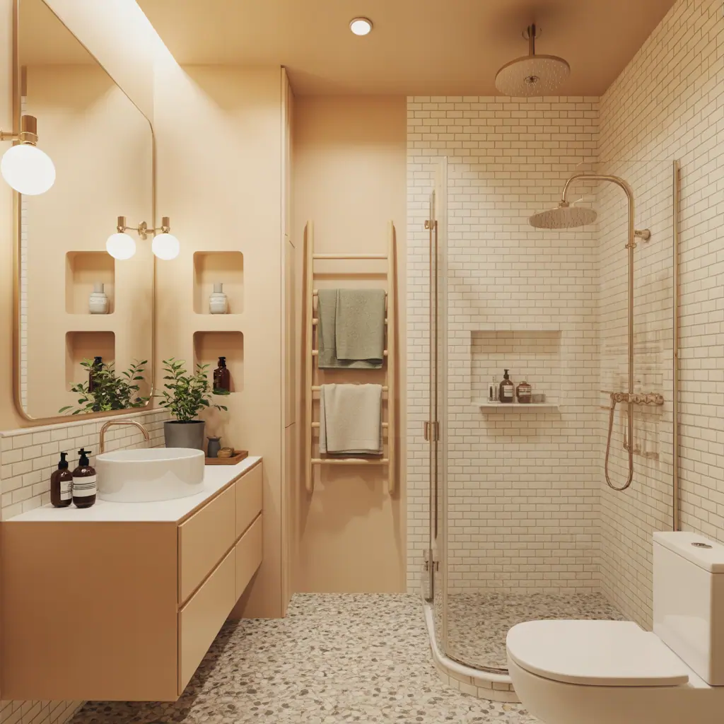 ideas for small beige bathroom